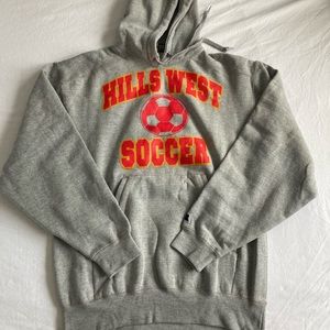 EUC Team-Issued Russell Athletic Hills West Soccer hoodie, size M.